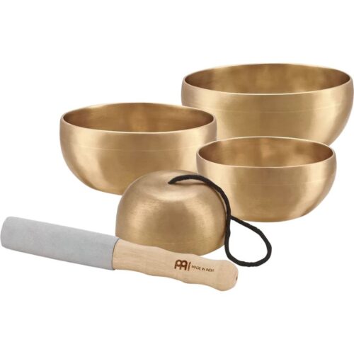 Set Armónico Híbrido de 4 Cuencos Tibetanos Meinl (Universal y Cosmos) para Terapia Integral